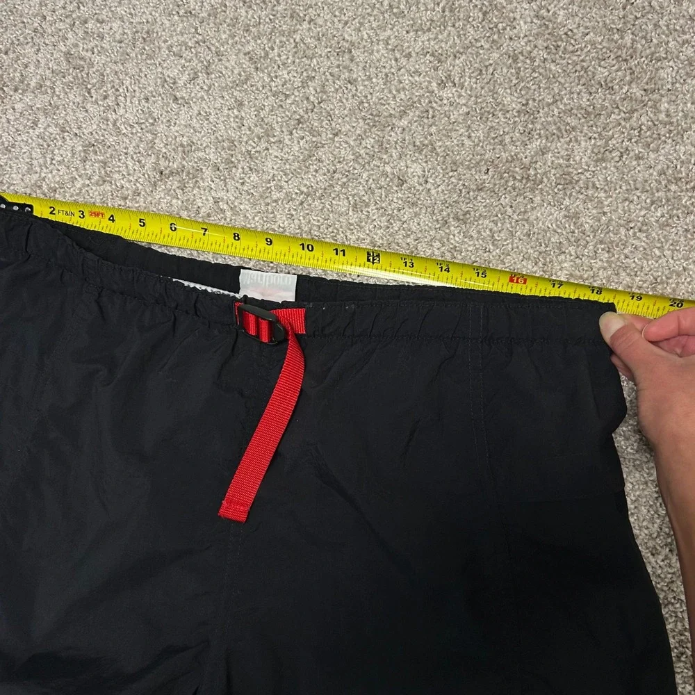 Vintage 90s Marlboro Swim Trunks Men Size Medium Black Mesh Lined Belted